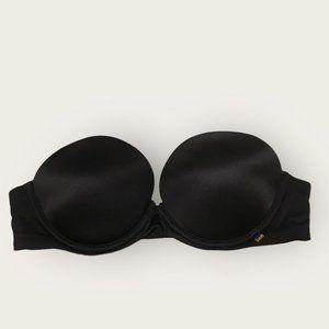 Very Sexy Push-Up Strapless Bra Victoria's Secret Size 32C Black